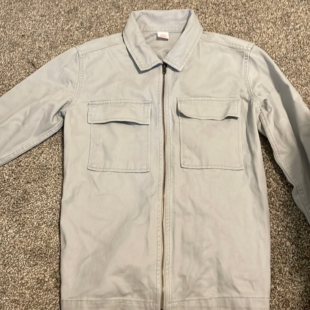 Mens Grey Zipper Jacket